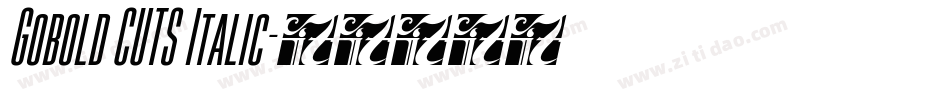 Gobold CUTS Italic字体转换